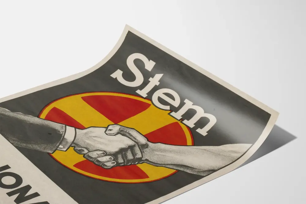 Affiche Vintage Stem Nasjonal Samling Main Serrée