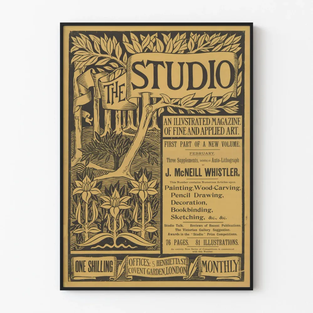 Affiche vintage Studio - magazine d'art illustré