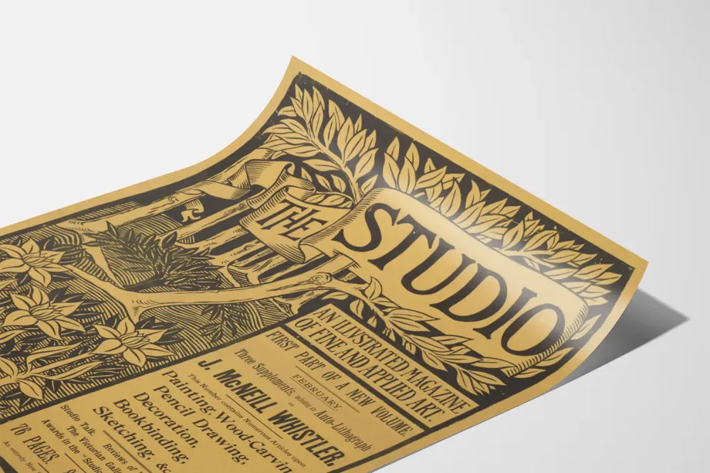Affiche vintage Studio - magazine d'art illustré