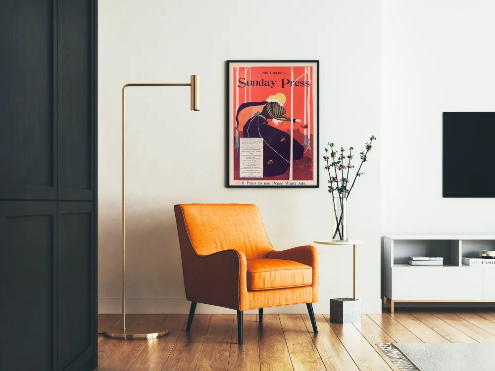 Affiche vintage Sunday Press Philadelphia
