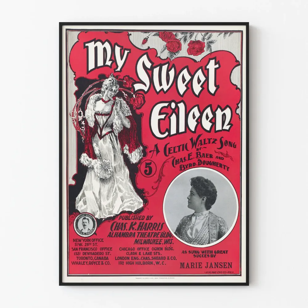 Affiche Vintage My Sweet Eileen - Décoration Murale Rétro