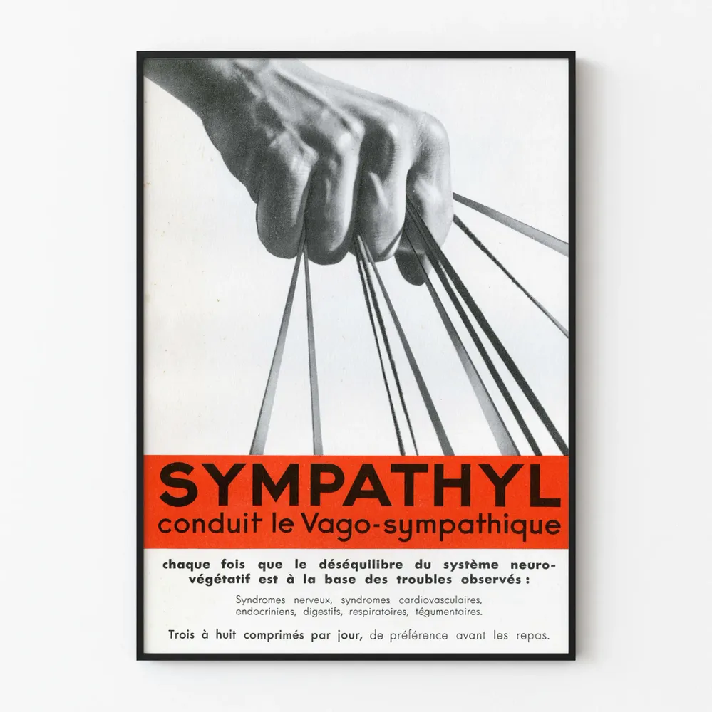 Affiche vintage Syphathyl - Décoration murale médicale rétro