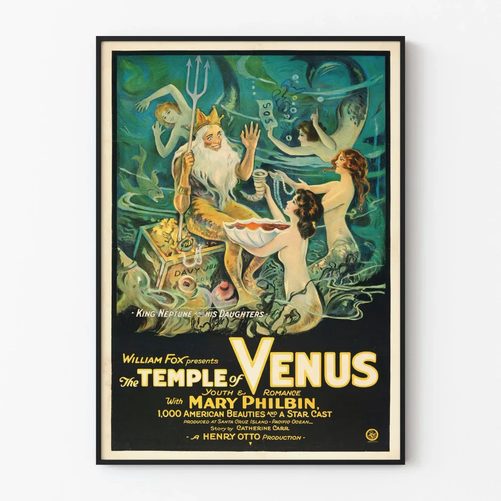 Affiche vintage Temple Venus décorative et artistique