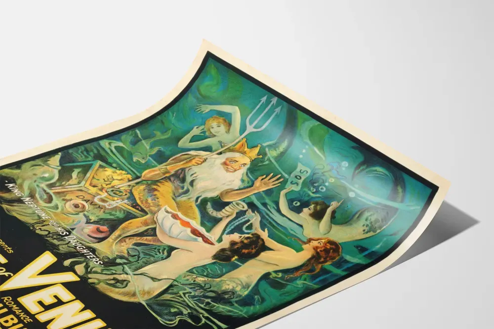 Affiche vintage Temple Venus décorative et artistique