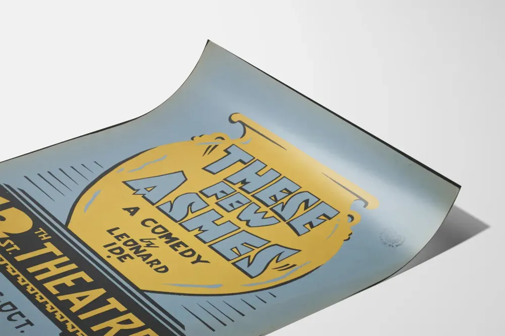 Affiche vintage 'These Few Ashes' pour décoration murale théâtre