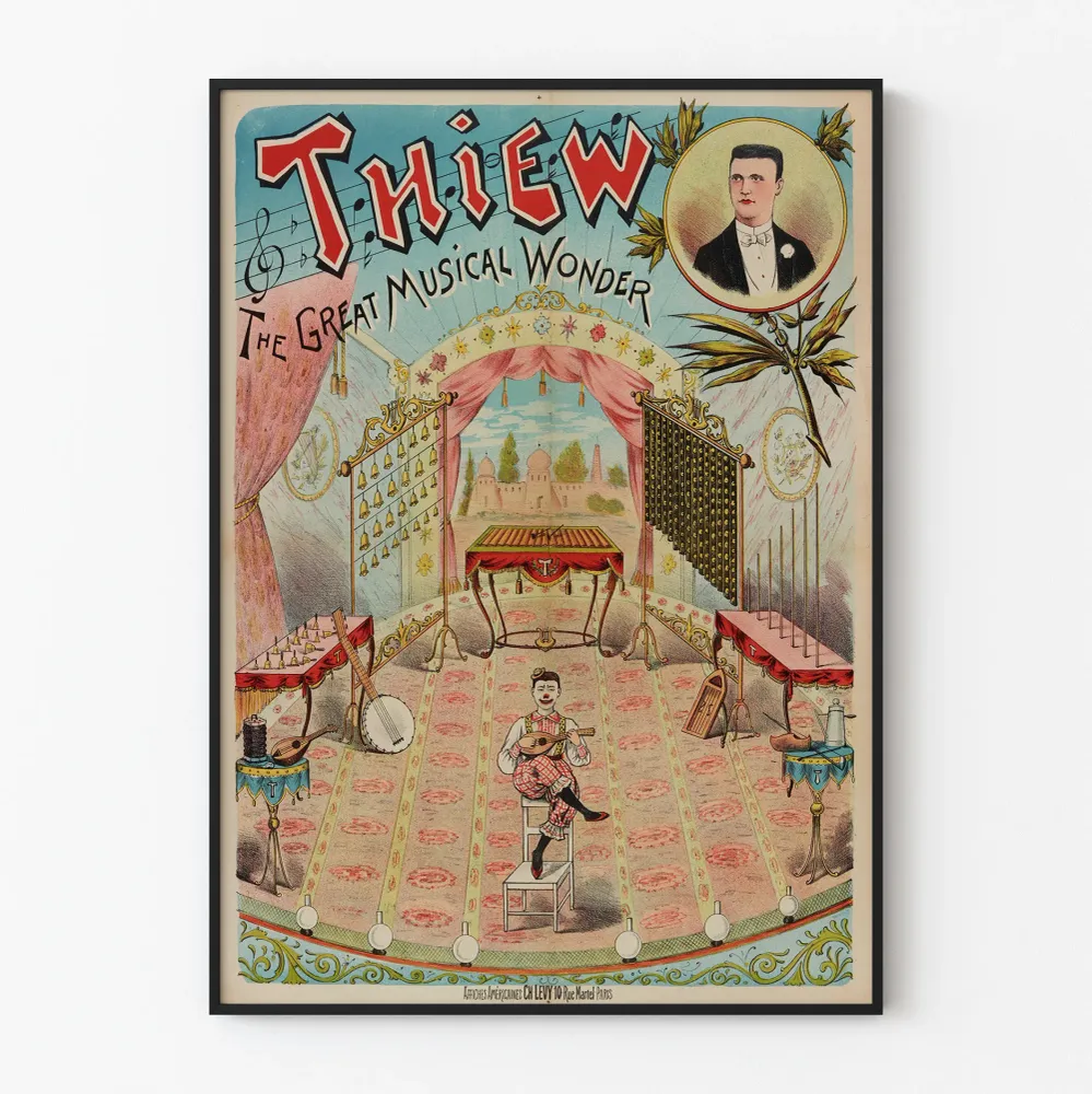 Affiche Vintage Thiew Great Musical Wonder Décoration Murale