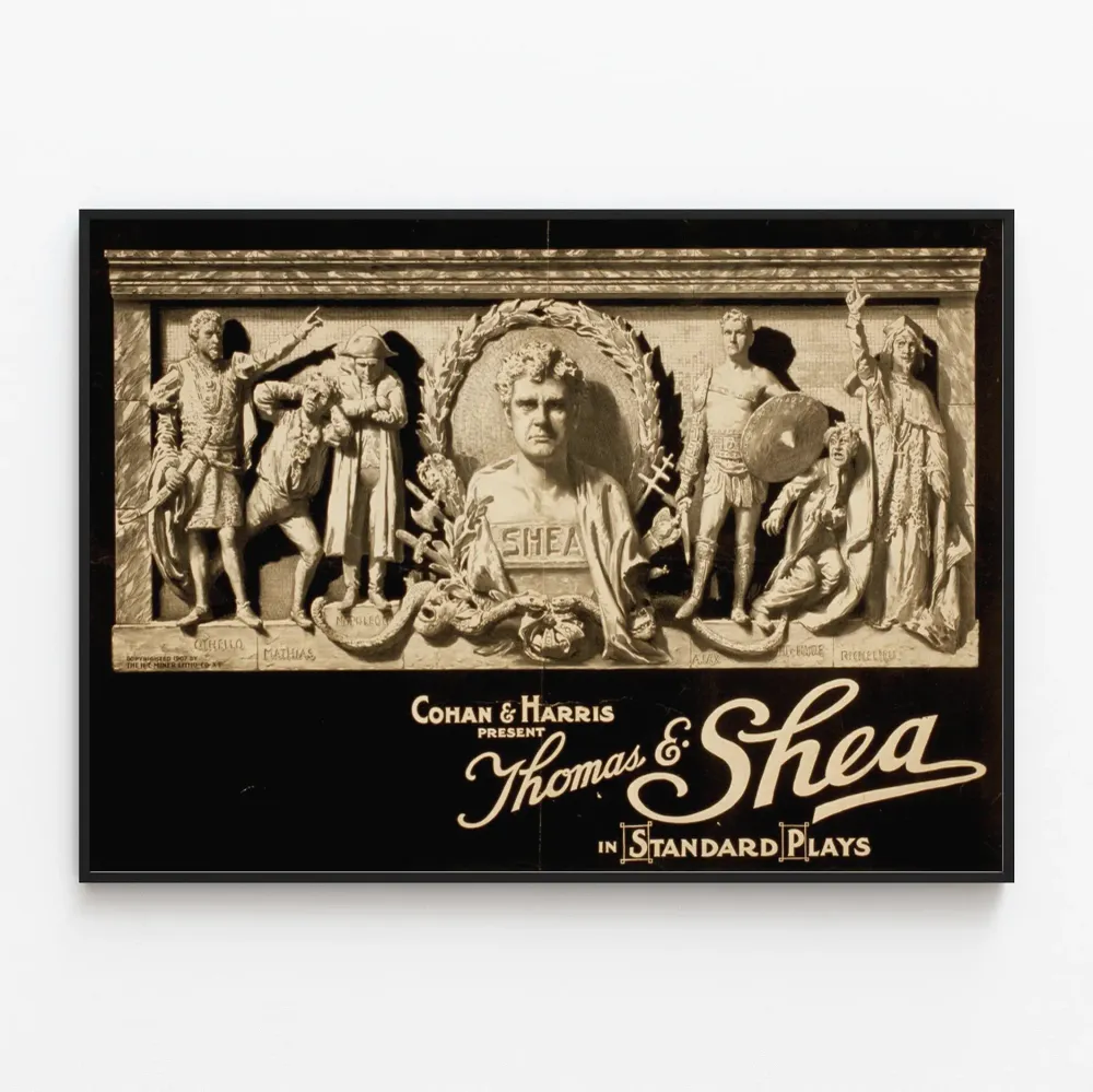 Affiche vintage Thomas E. Shea Standard Plays pour décoration murale
