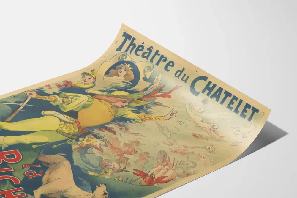 Affiche vintage Théâtre du Chatelet La Biche aux Bois