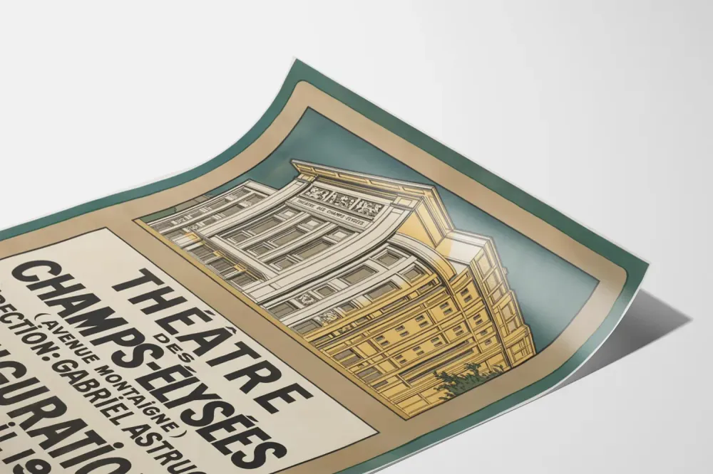 Affiche vintage Théâtre des Champs-Élysées Avenue Montaigne
