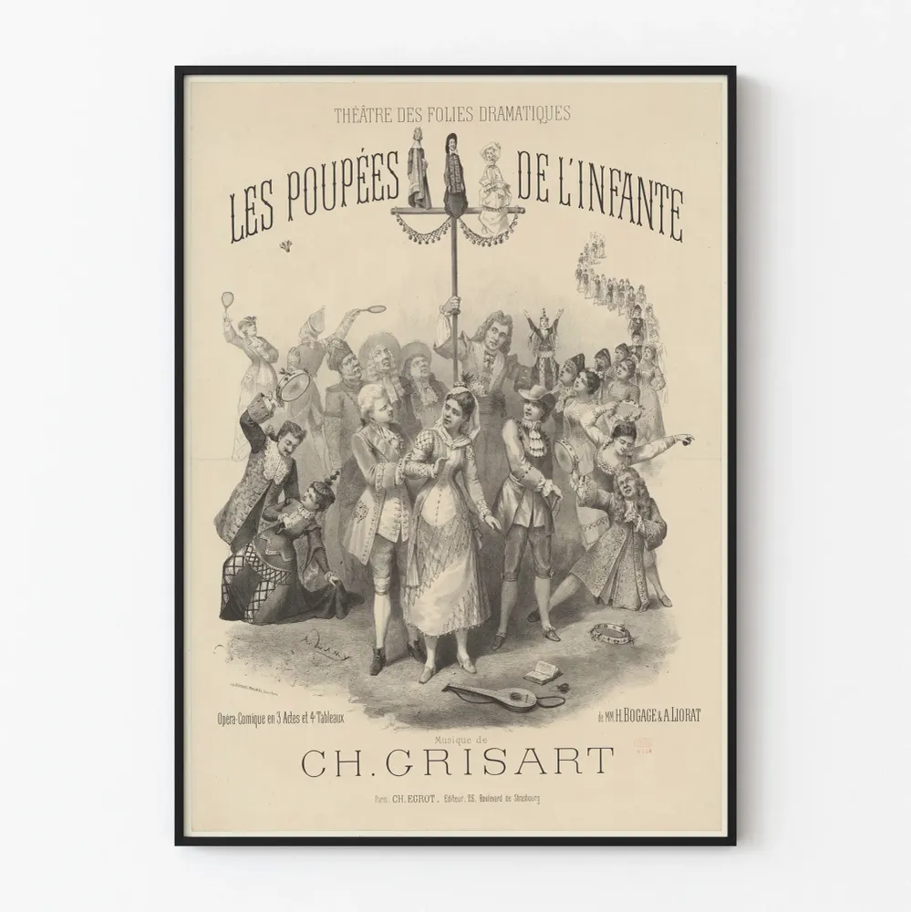 Affiche Vintage Théâtre - Les Poupées de l'Infante