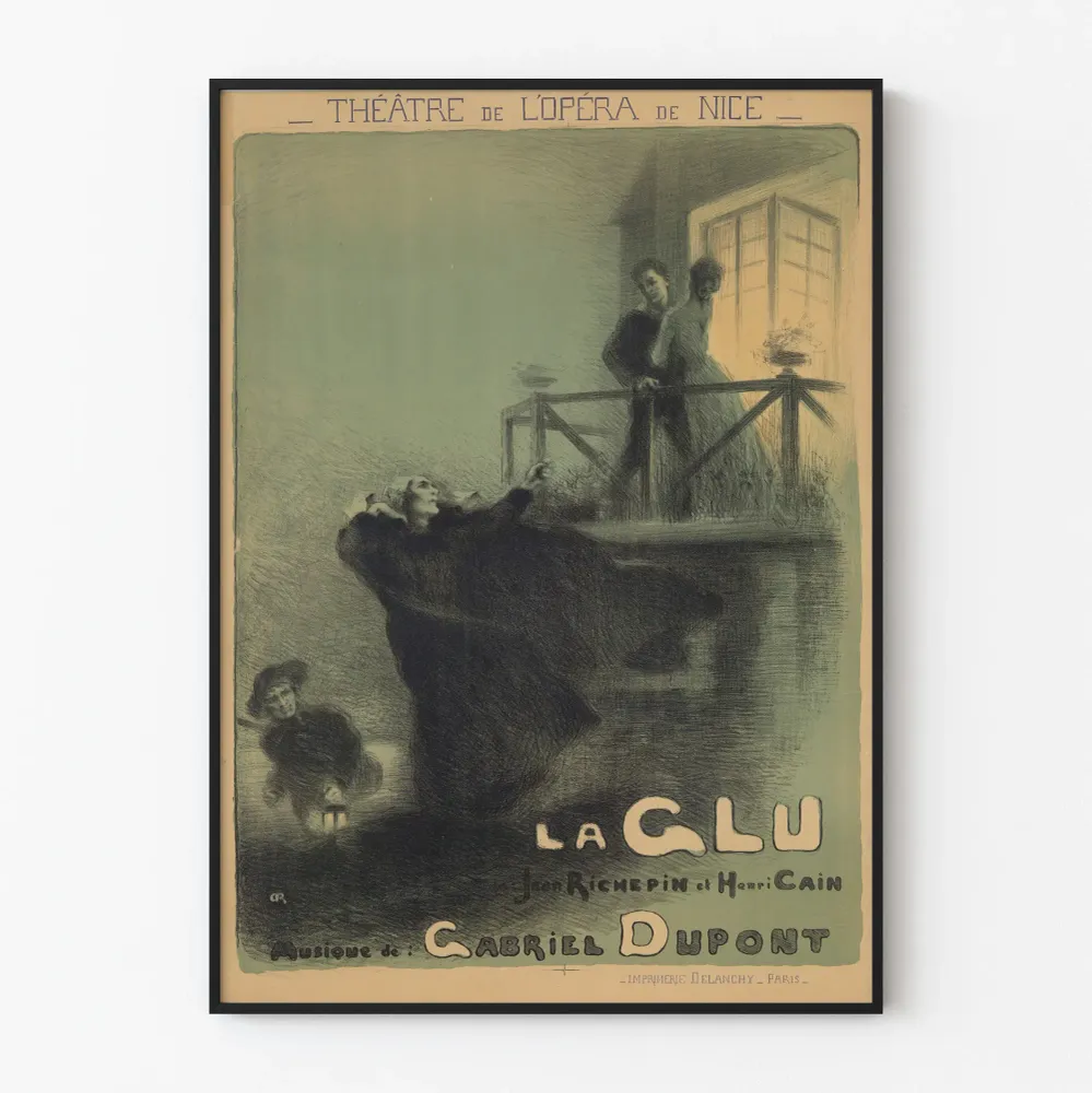Affiche vintage Théâtre de l'Opéra de Nice La Glu