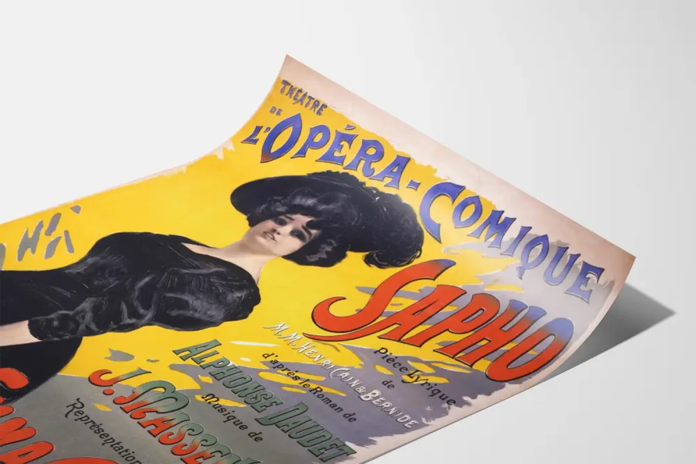 Affiche vintage Théâtre de l'Opéra-Comique Sapho décoration murale