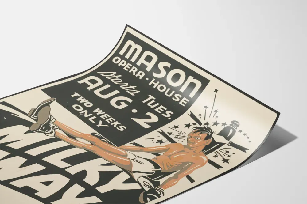 Affiche vintage théâtre Milky Way Mason Opera House