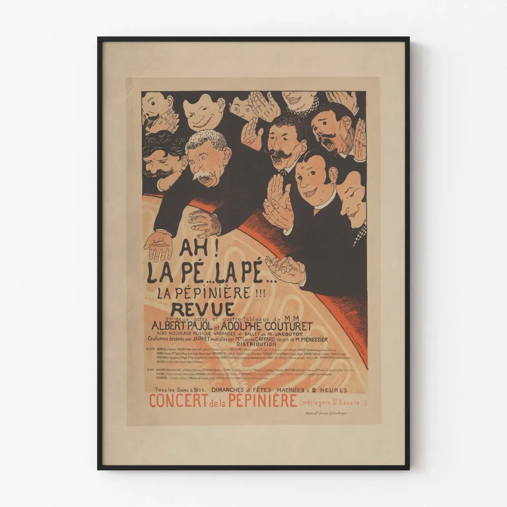 Affiche vintage théâtre La Pépière revue