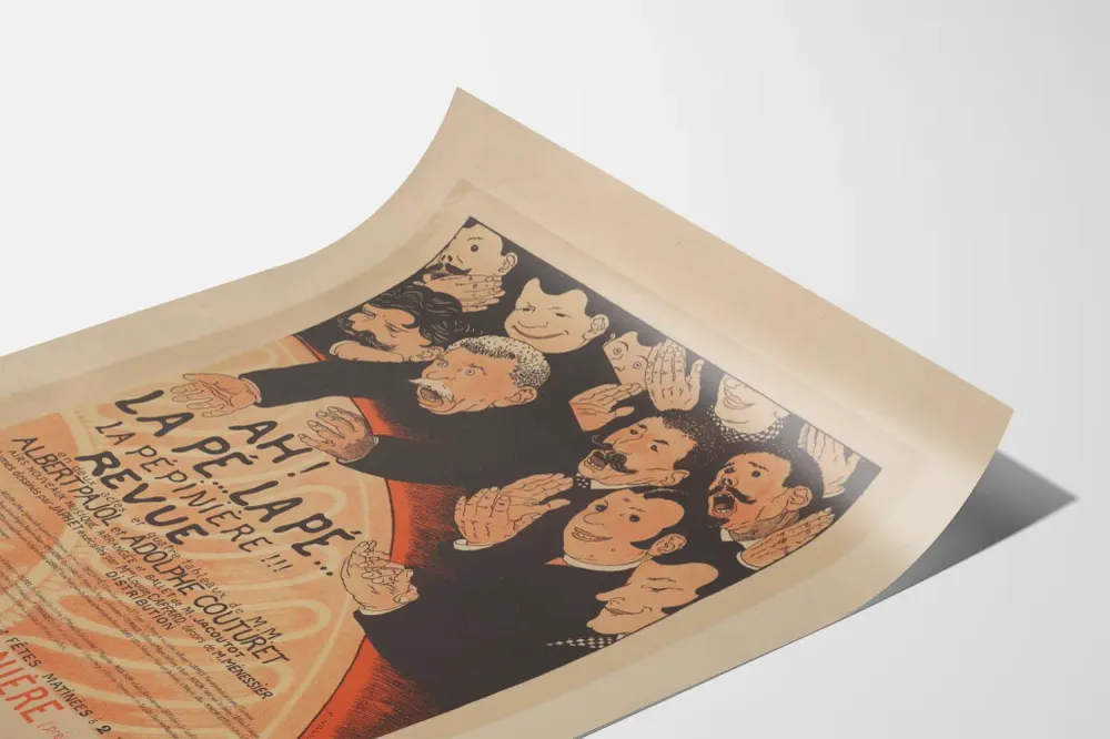 Affiche vintage théâtre La Pépière revue