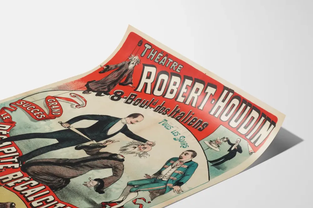 Affiche vintage Théâtre Robert-Houdin Décapité Récalcitrant