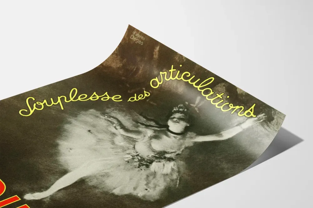 Affiche vintage Tiodine Cognet danseuse inspirée de Degas