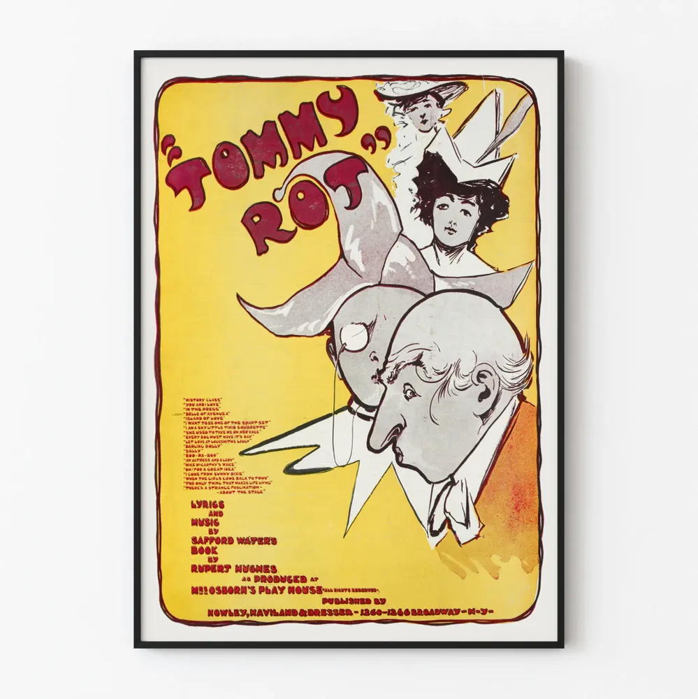 Affiche vintage 'Tommy Rot' style art déco