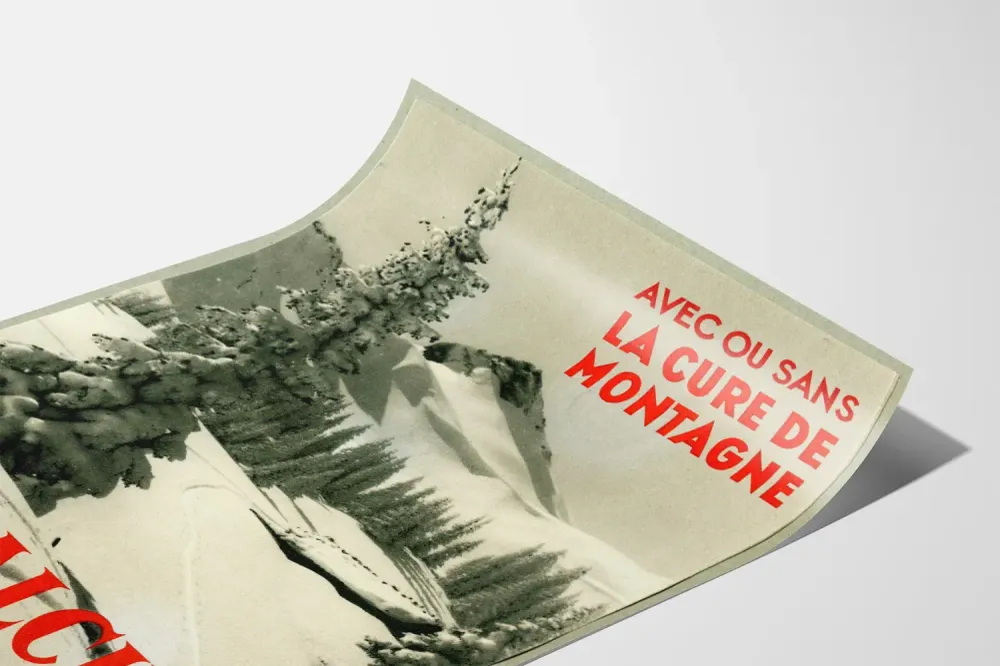 Affiche vintage Tricalcine Cure de Montagne - Décoration murale rétro