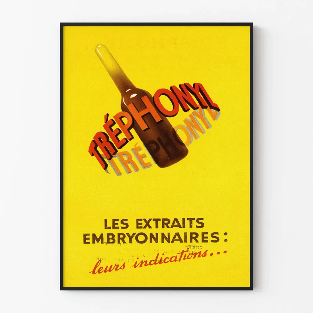 Affiche vintage Tréphonyl pour décoration murale rétro