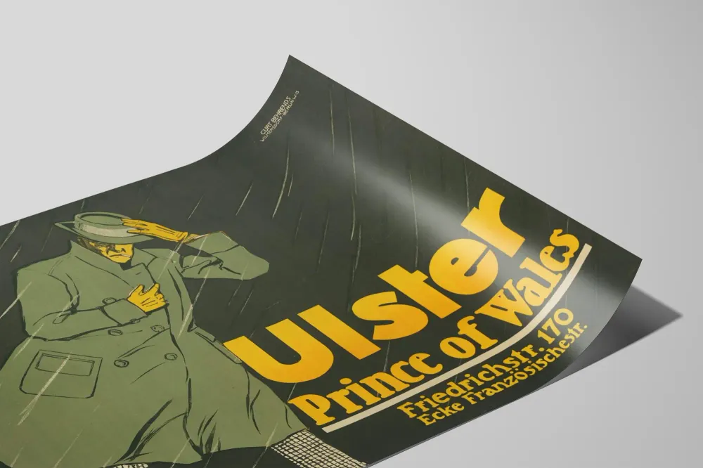 Affiche vintage Ulster Prince Wales - Poster décoration murale mode et élégance