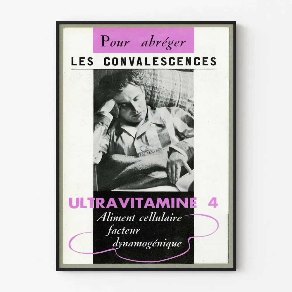 Affiche vintage Ultraviamine 4 pour convalescence