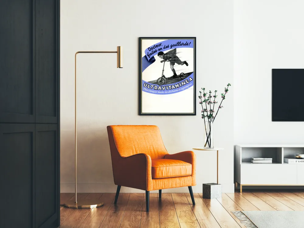 Affiche vintage ultravitamine 4 décoration murale enfant dynamique