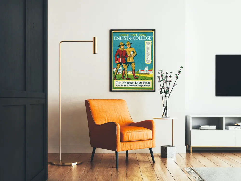 Affiche vintage Uncle Sam Student Loan Fund pour étudiants