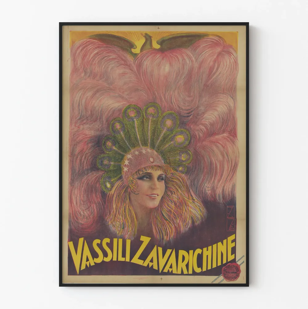 Affiche vintage Vassili Zavarichine style art déco