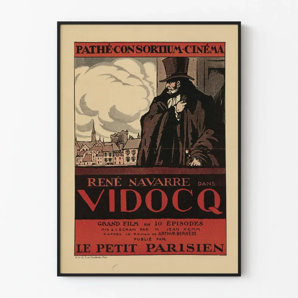 Affiche vintage Vidocq René Navarre - décoration murale cinéma ancien