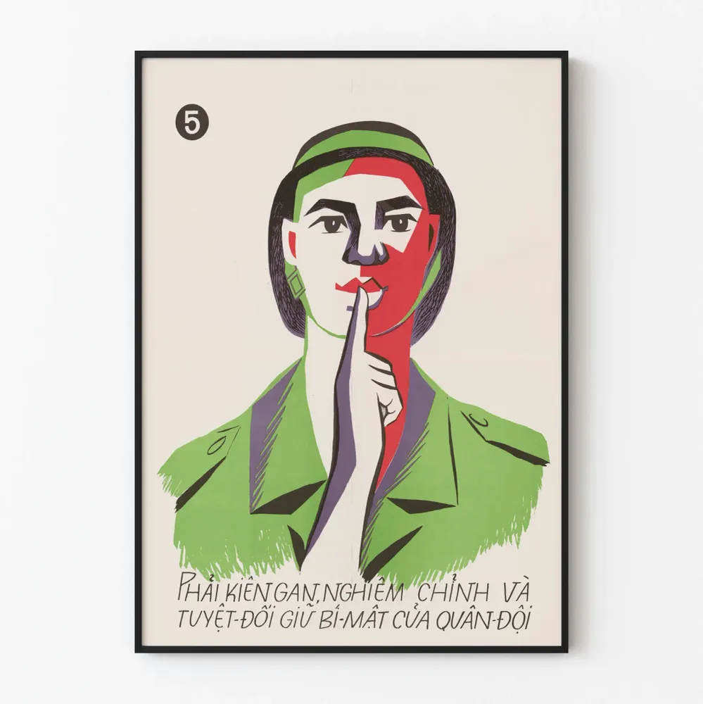 Affiche Vintage Vietnamiens Armée - Commandement Secret n°5