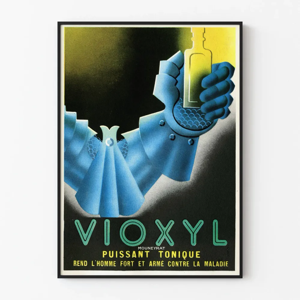 Affiche Vintage Vioxyl - Puissant Tonique Contre la Maladie
