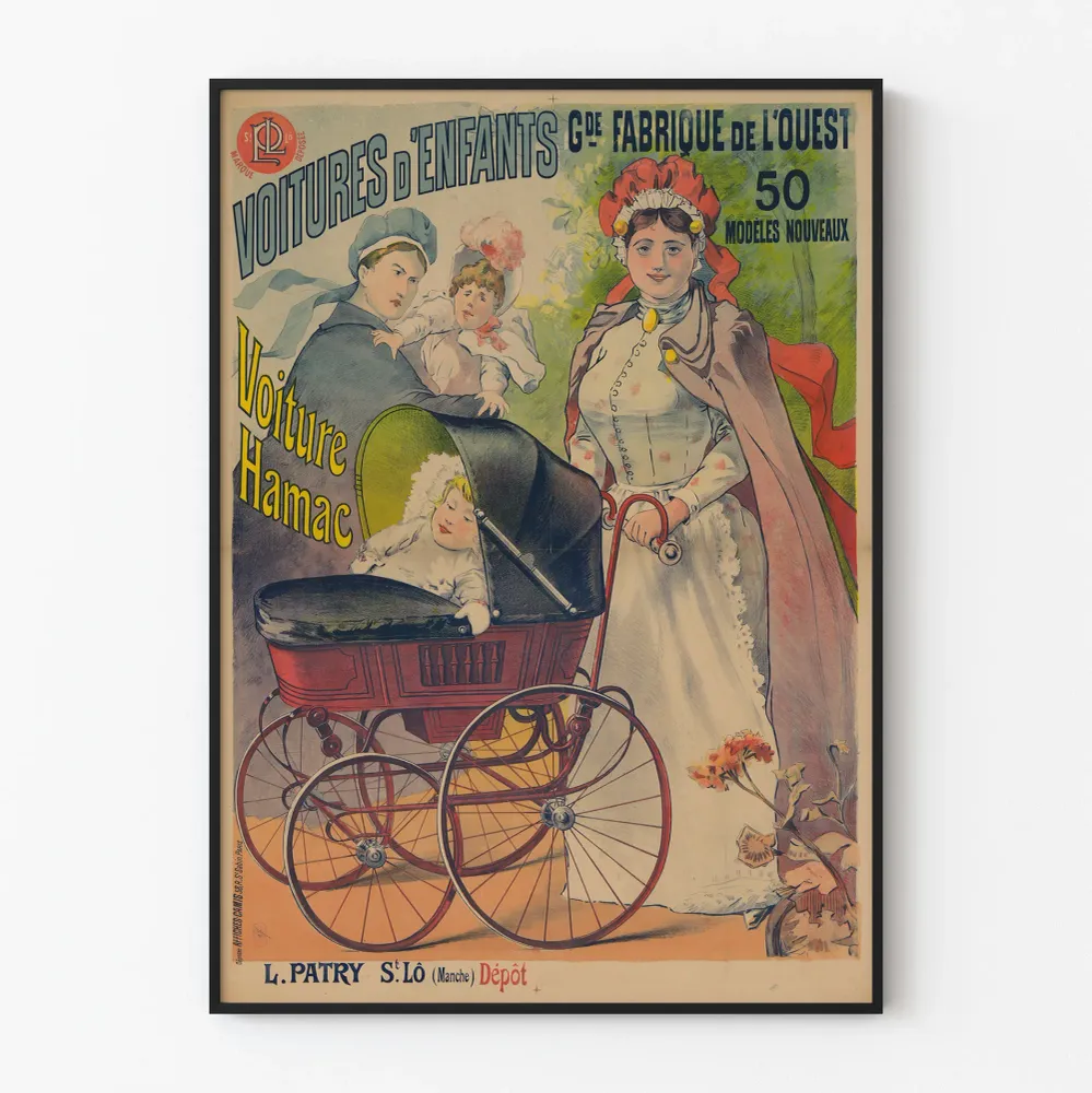 Affiche vintage Voitures d'enfants - Voiture Hamac
