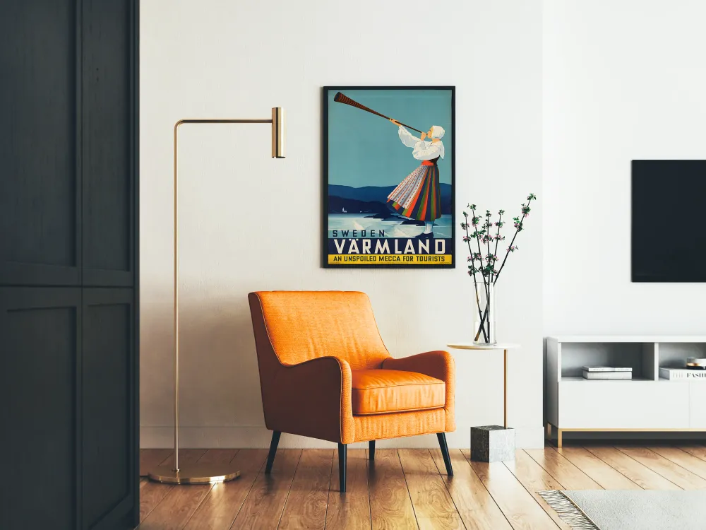 Affiche vintage Värmland Suède Décoration Murale Authentique