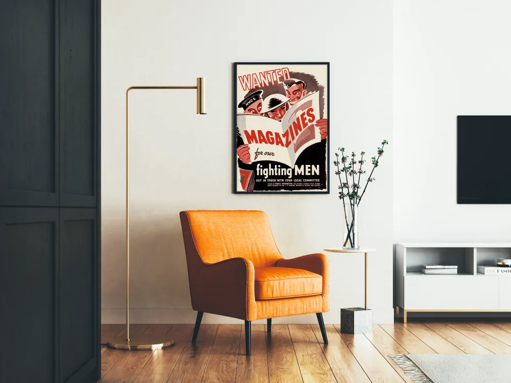 Affiche Vintage Wanted Magazines Our Fighting Men