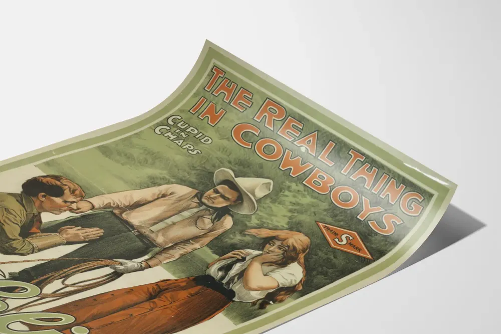 Affiche Vintage Western Comedy Real Taing Cowboys