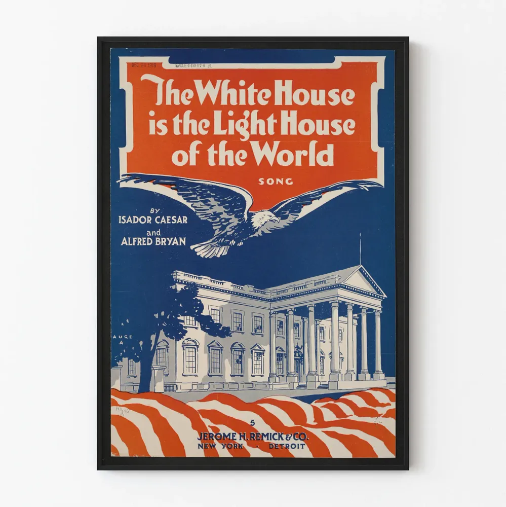 Affiche vintage White House is Light House World