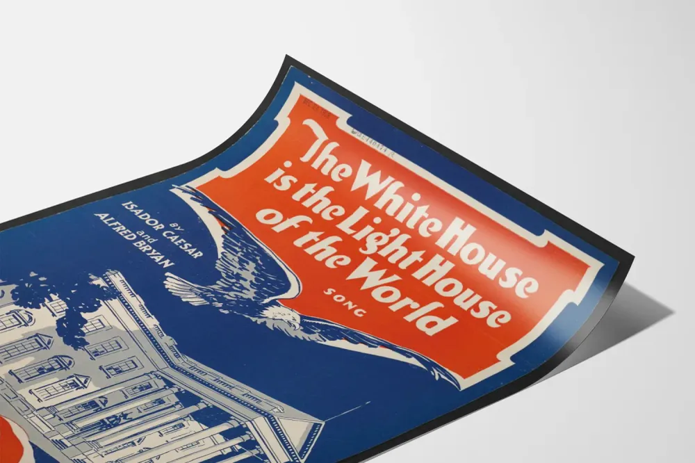 Affiche vintage White House is Light House World