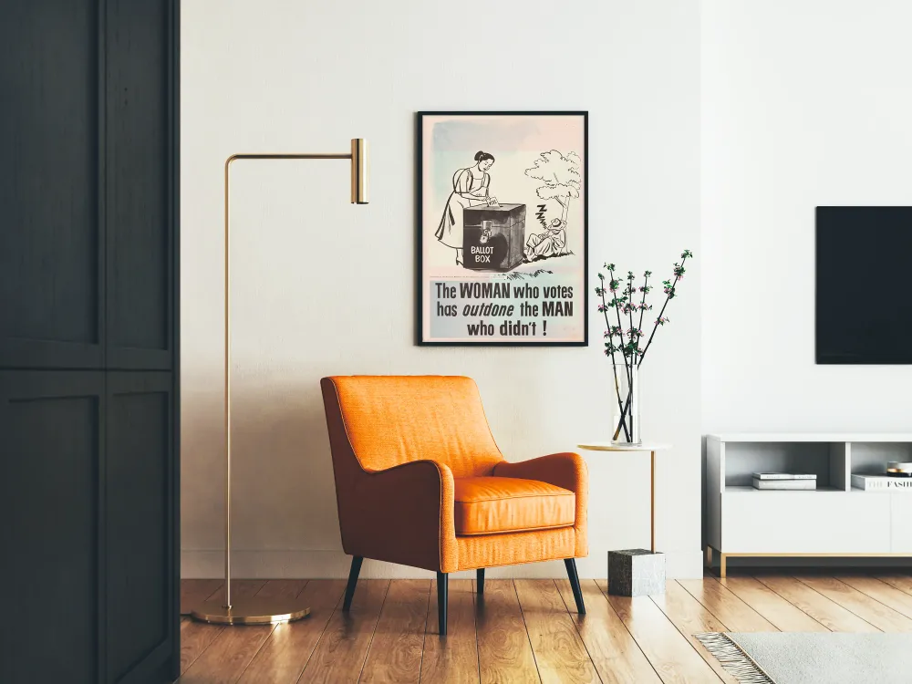 Affiche vintage ' Woman Who Votes' pour décoration murale engagée