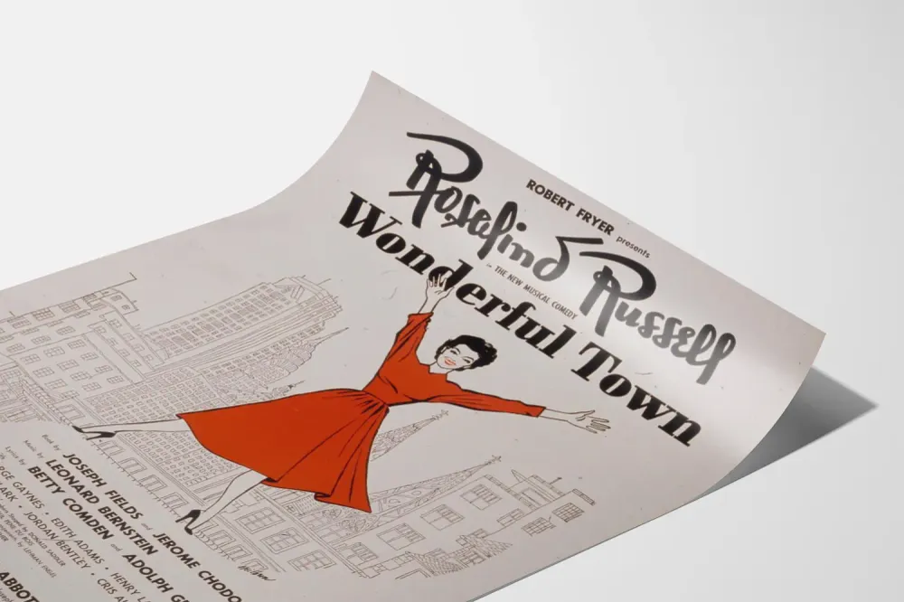 Affiche Vintage Wonderful Town avec Rosalind Russell