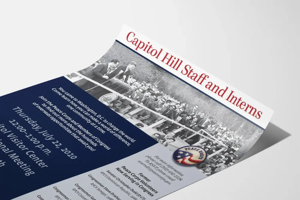 Affiche événementielle Capitole Hill - Peace Corps et Internes 2010
