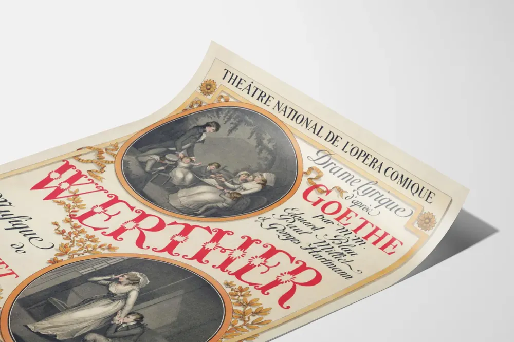 Affiche Werther Opéra de Jules Massenet pour décoration murale