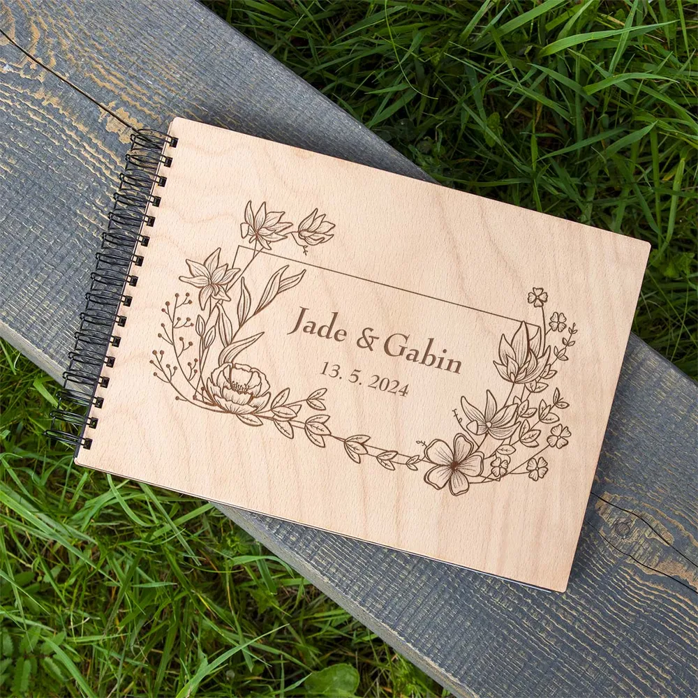 Album photo en bois, décor Elsa