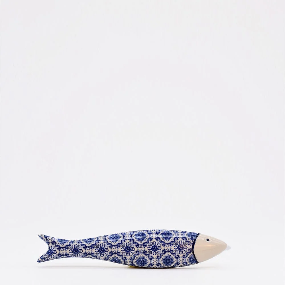 Sardine décorative en céramique "Padrão" - Bleu ALCO