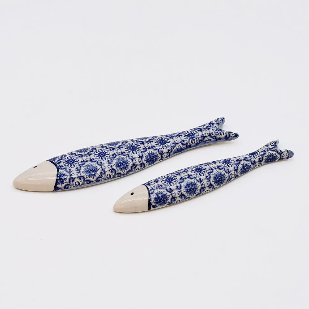Sardine décorative en céramique "Padrão" - Bleu ALCO