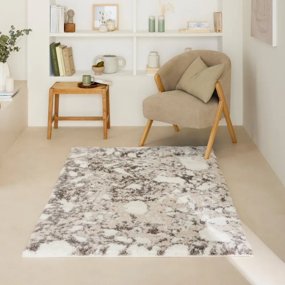 ALENA - Tapis à poils longs beige - ALE670BEI
