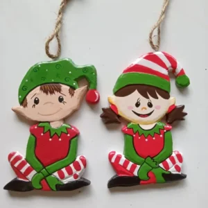 Décoration de Noël albizia fille plate AM Boutiques