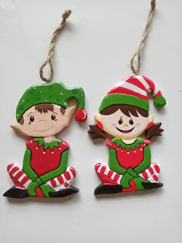 Décoration de Noël albizia fille plate AM Boutiques