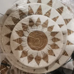 Panier mural soleil naturel Blanc 60 cm AM Boutiques