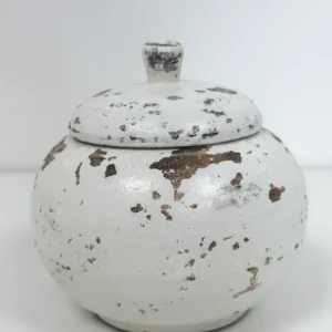 Pot décoratif en bois patiné – Petit modèle AM Boutiques